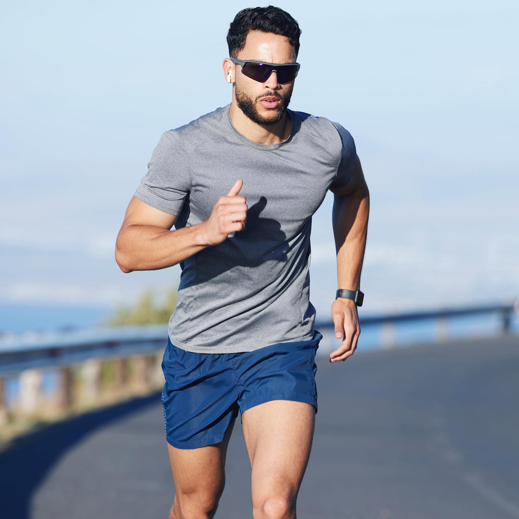 CE' CERDR Mens Workout Shirts Quick Dry Performance Short Sleeve Athletic Shirts