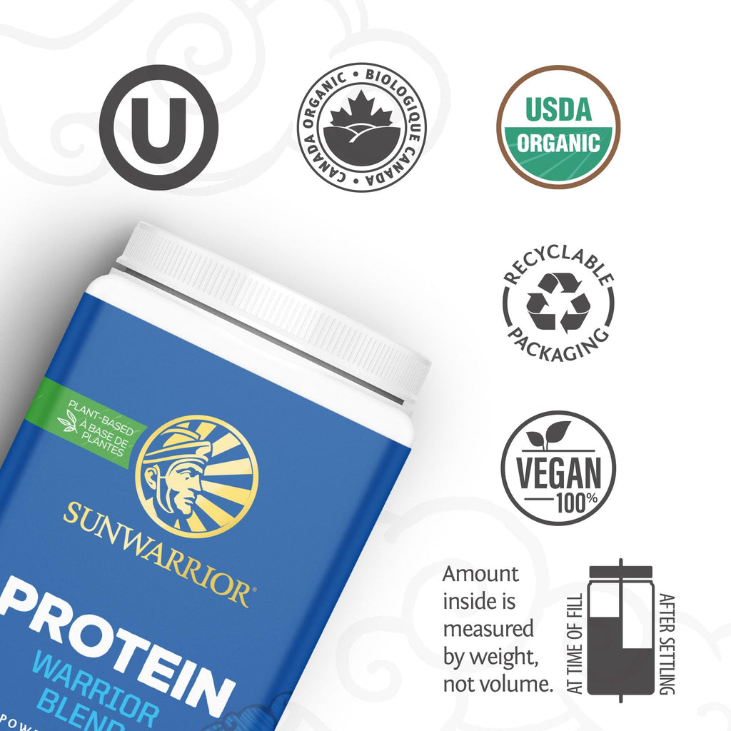 Organic Plant Based Protein Powder | Vegan Organic Protein Powder Vanilla Flavored with BCAA Amino Acids & Hemp Seed Pea Blend | Non-GMO Soy Dairy Filler & Gluten Free (Vanilla, 32 Servings)