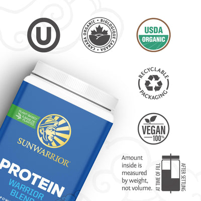 Organic Plant Based Protein Powder | Vegan Organic Protein Powder Vanilla Flavored with BCAA Amino Acids & Hemp Seed Pea Blend | Non-GMO Soy Dairy Filler & Gluten Free (Vanilla, 32 Servings)