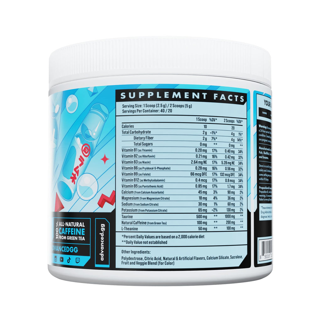 Advanced Energy - Energy Boosting Formula with Electrolytes for Hydration - L-Theanine to Combat Jitters - Sugar Free & Keto Friendly - No Maltodextrin (40 Servings) (Rocket Pop)