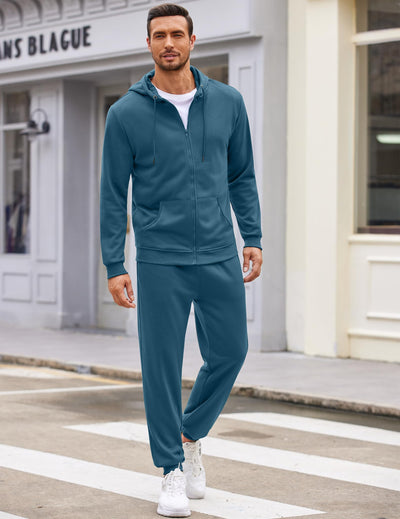 COOFANDY Sweatsuits for Men 2 Piece tracksuit Sets Full Zip Hoodie Sweatpants for Men Casual Sports Jogging Suits S-4XL