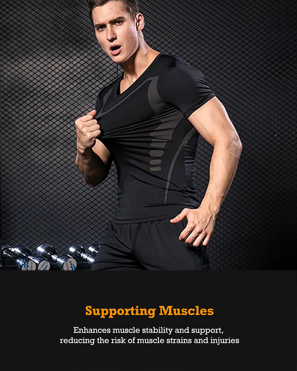 BOOMCOOL 5PCS Gym Clothes for Men Workout Sets