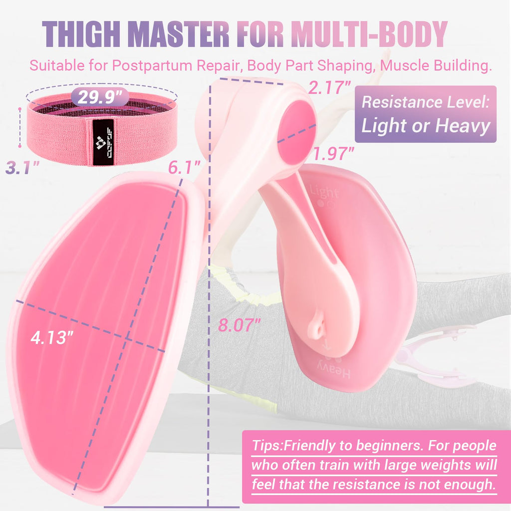 Thigh Master Thigh Exerciser for Women, Enhanced Resistance Hip and Pelvis Trainer, Inner Thigh Exercise Equipment Kegel Exercise Products for Women Home Gym