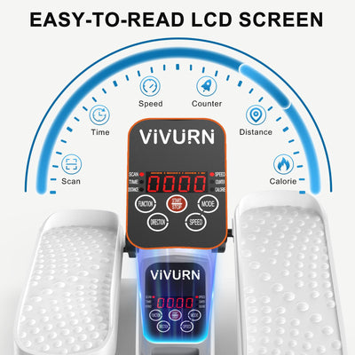 VIVURN-018 Under Desk Elliptical 12 Speed 5 Modes Mini Motorized Leg Exerciser While Sitting for Seniors As Seen on TV with Non-Slip Mat Quiet & Portable Electric Pedal Exerciser for Home and Office