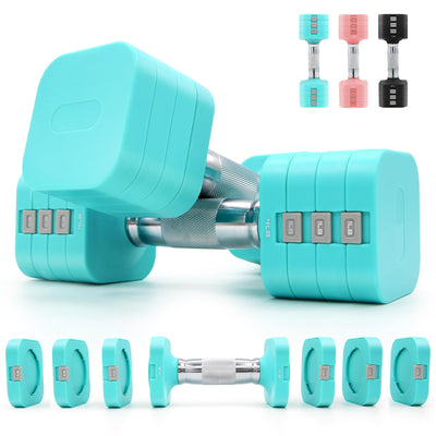 20LBS Adjustable Dumbbell Set, 4 in 1 Free Weights Dumbbells Set for,4lb 6lb 8lb 10lb, with Metal Non Slip Handle，Quick Change，Home Gym Strength Training Equipment for Men and Women