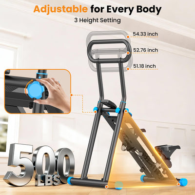 HXD-ERGO Stair Stepper, Upgrade 6-Level Resistance Stair Master with Adjustable Handlebar, Folding Stair Climber Workout Machine