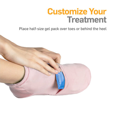 NatraCure Cold Therapy Socks - Reusable Foot Ice Pack - Cooling Socks for Hot Feet, Cold Feet Session for Chemo Socks, Neuropathy Pain Socks, CRPS Relief, Ice Pack for Feet - Size: Small/Medium