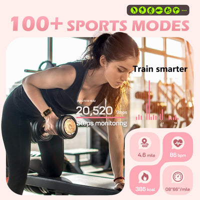 MorePro Health Fitness Tracker with Blood oxy-gen Monitor and 24/7 Heart Rate and Blood Pressure, Sleep Monitor, 120+ Sport Modes Waterproof Fitness Watch for Women Men Android iOS, Black