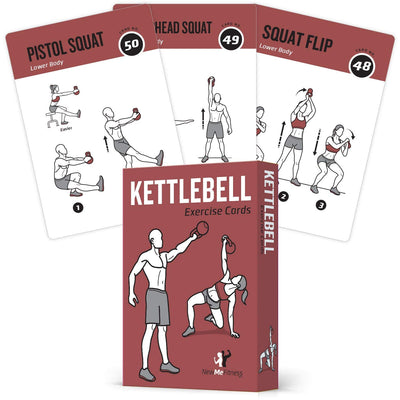NewMe Fitness Stretching Workout Cards, Instructional Fitness Deck for Women & Men, Beginner Fitness Guide to Training Exercises at Home or Gym