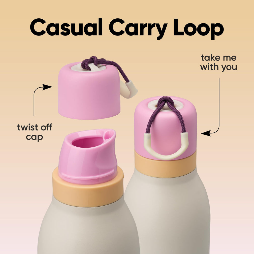 Owala FreeSip Twist Insulated Stainless Steel Water Bottle with Straw for Sports and Travel, BPA-Free, 24-oz, Purple/Purple (California Grapevine)