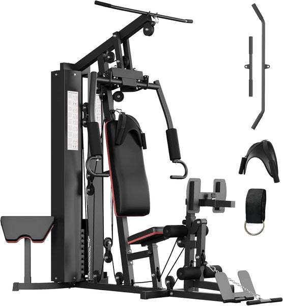 GarveeLife Home Gym Equipment Machine, Full Body Workout Machine with 150 LBS Weight Stack,