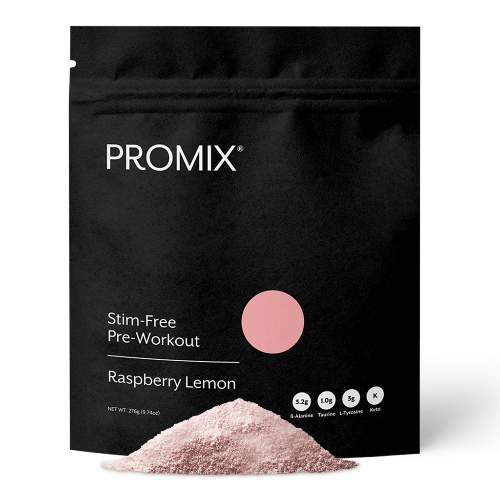 Promix Pre-Workout Powder, Strawberry Lemon – Boosts Focus, Energy & Endurance – With Caffeine, B12, Beta-Alanine & L-Tyrosine – Gluten & Dairy-Free, 10.05 oz