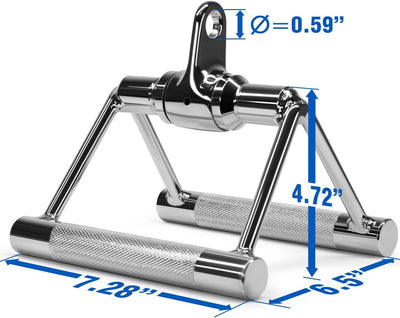 Yes4All Cable Machine Attachment, Row Handles, Tricep Rope, Straight Bar, V Bar, LAT Pulldown Accessories Load 880 LB for Home Gym