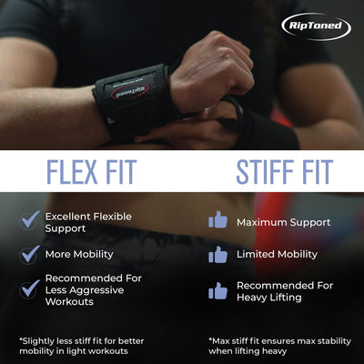 Rip Toned 18” Wrist Wraps - USPA Endorsed Wrist Straps for Weightlifting - Quality Wrist Support - Adjustable, Durable, Machine Washable - Gym Wraps for Powerlifting - for Men & Women