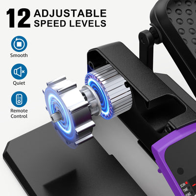 VIVURN-018 Under Desk Elliptical 12 Speed 5 Modes Mini Motorized Leg Exerciser While Sitting for Seniors As Seen on TV with Non-Slip Mat Quiet & Portable Electric Pedal Exerciser for Home and Office