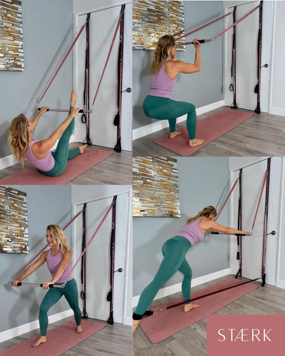 STAERK Pilates Suspension Training System - Premium Resistance Training Kit - At-Home Pilates for Strength & Flexibility - Resistance Bands Set for Home Gym, Travel, and Outdoors