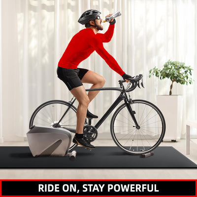 Treadmill Mat, 7'x3'/6'x3'/6'x2.5'/5.6'x2'/4'x2', 6mm Thick Exercise Equipment Gym Mat for Hardwood FloorCarpet, Compatible with Peloton Bike, Indoor Spin Bike, Elliptical