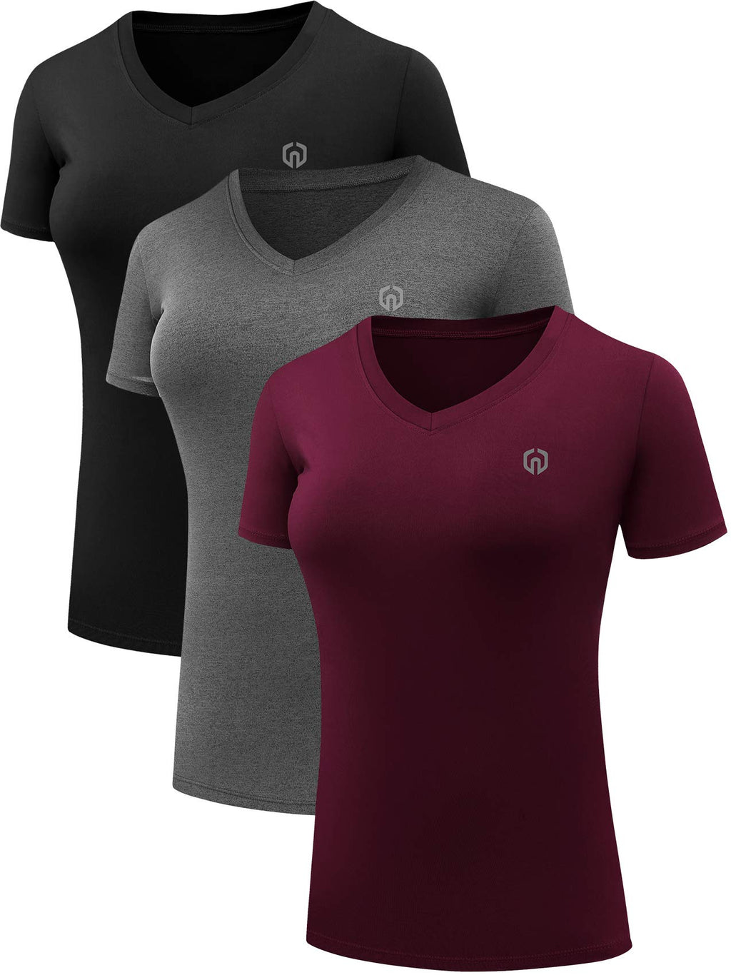 NELEUS Women's 3 Pack Compression Workout Athletic Shirt