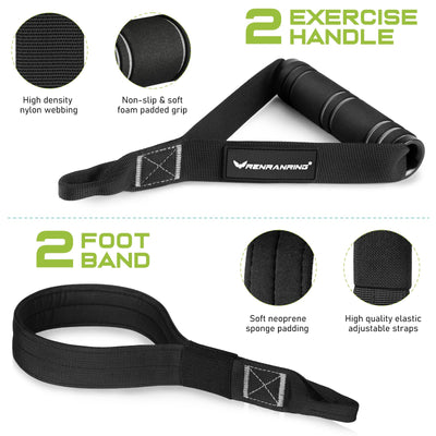 Pilates Bar Kit with Resistance Bands, Multifunctional Pilates Bar for Women & Men with Heavy-Duty Metal Adjustment Buckle, Pilates Home Equipment for Full BodyWorkouts