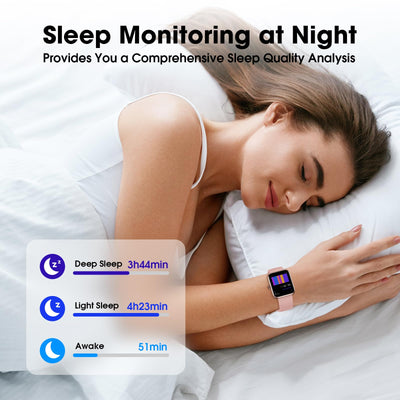 Smart Watch for Women Men, Fitness Tracker Watch with Heart Rate Monitor, Sleep, Blood Oxygen Tracker, 5ATM Waterproof Smartwatch Sports Watch Compatible with Android iOS Phones Step Calories Counter