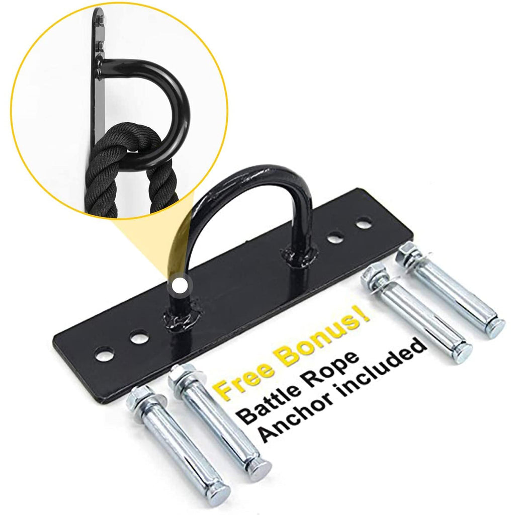 POWER GUIDANCE Battle Rope, 1.5/2 Inch Diameter Poly Dacron 30, 40, 50Ft Length Exercise Equipment for Home Gym & Outdoor Workout, Battle Rope Anchor Included…