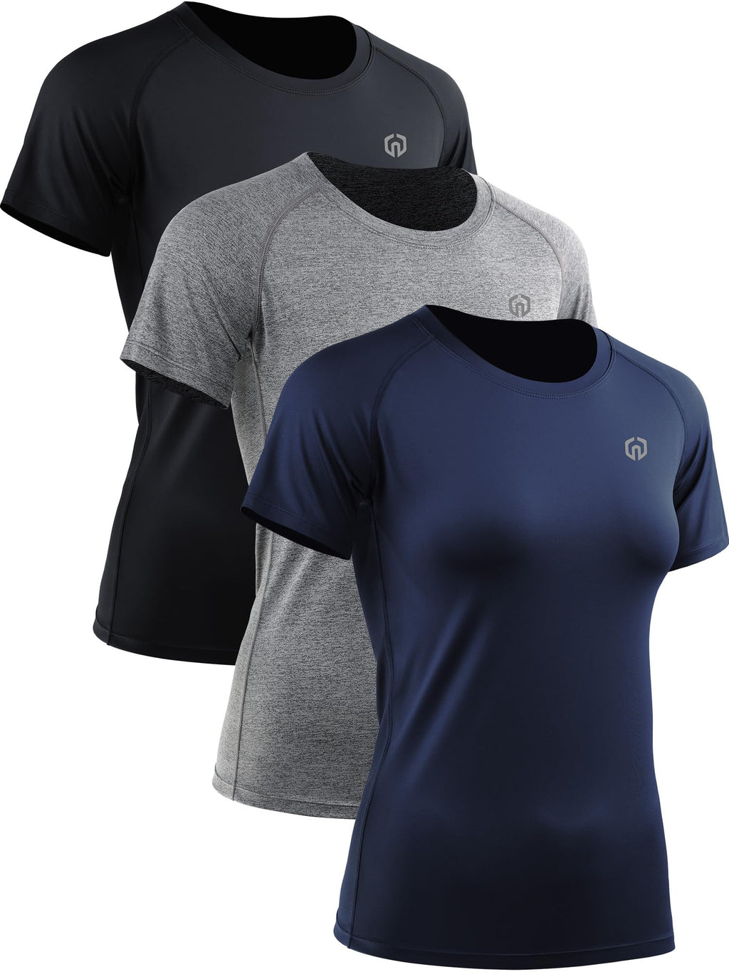 NELEUS Women's 3 Pack Compression Workout Athletic Shirt