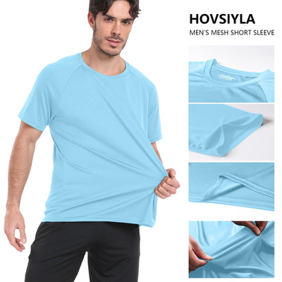 1/5 Pack Running Shirts Men Sport Tops Dry Fit Gym Wicking Athletic T Shirts Breathable Cool Workout Shirts