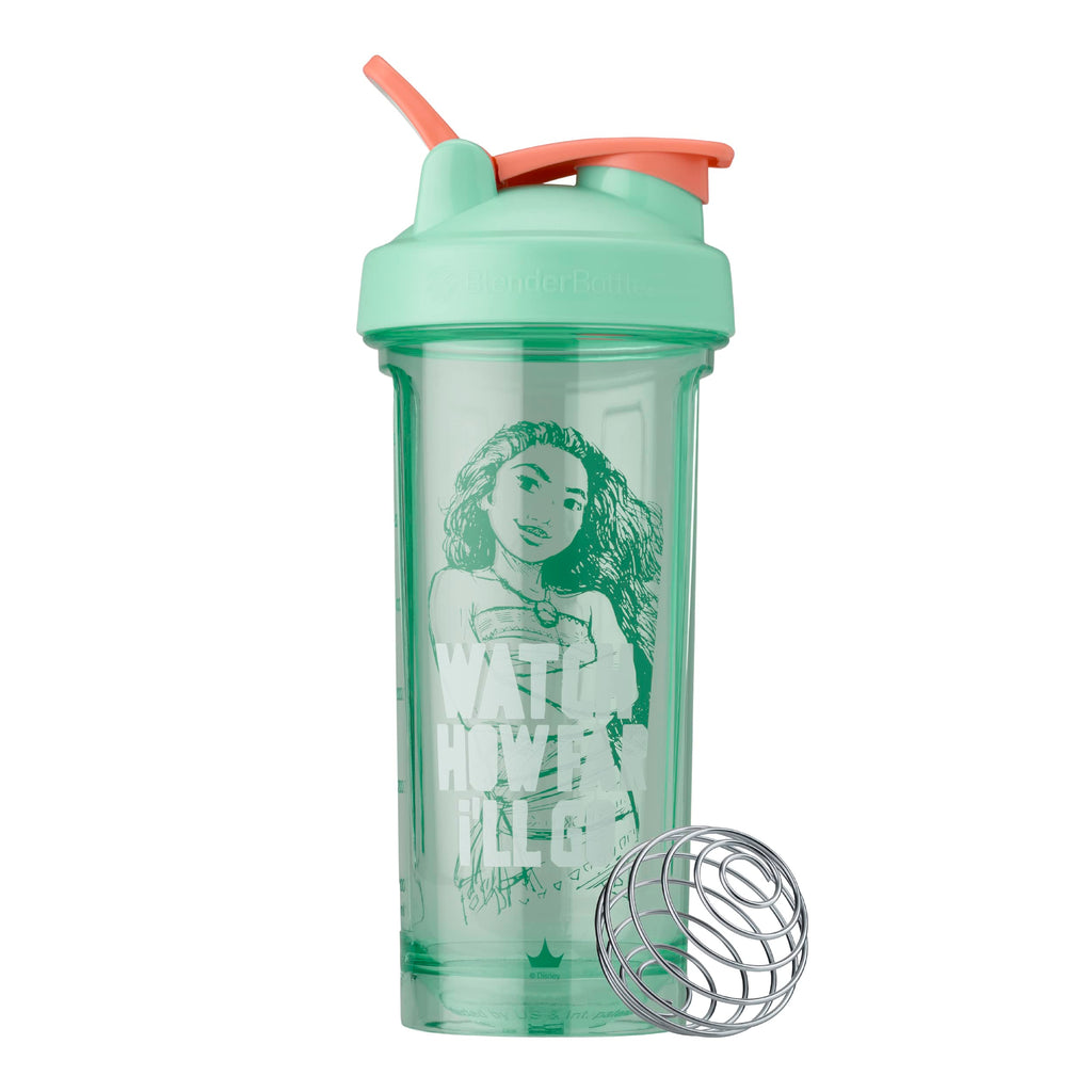 BlenderBottle Disney Princess Shaker Bottle Pro Series, Perfect for Protein Shakes and Pre Workout, 28-Ounce, Belle