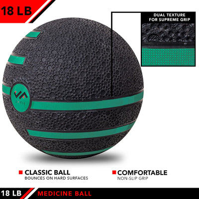 JFIT Medicine Exercise Ball with Dual Texture
