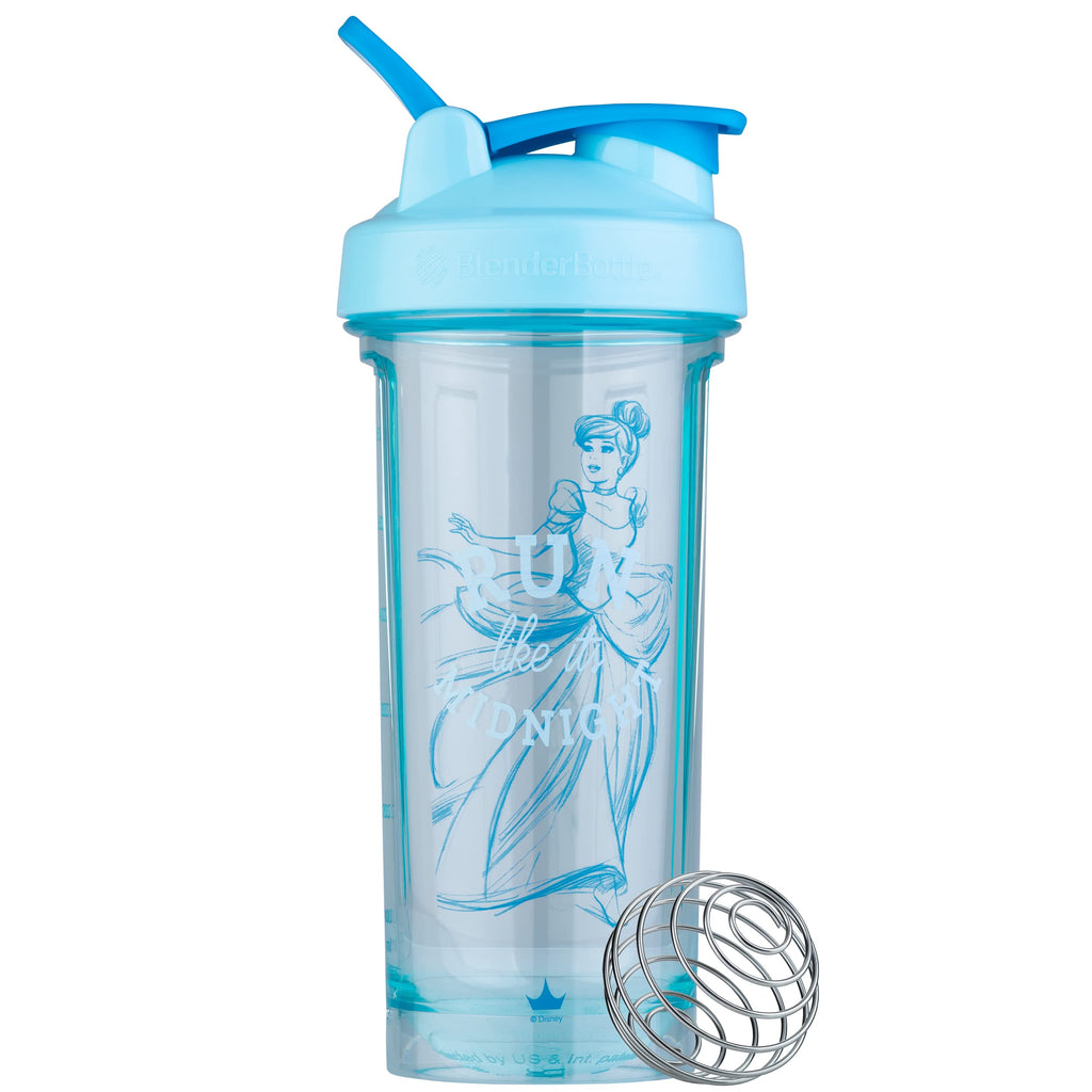 BlenderBottle Disney Princess Shaker Bottle Pro Series, Perfect for Protein Shakes and Pre Workout, 28-Ounce, Belle