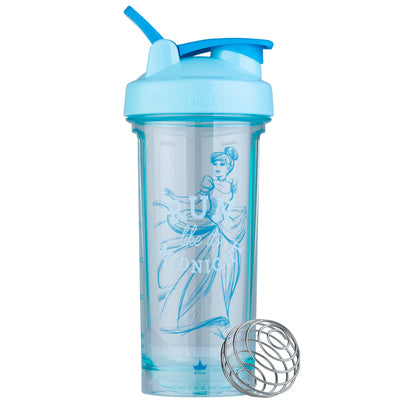 BlenderBottle Disney Princess Shaker Bottle Pro Series, Perfect for Protein Shakes and Pre Workout, 28-Ounce, Belle