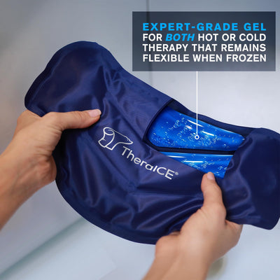 TheraICE Ice Pack for Back Brace for Lower Back Pain | 2 Hot or Cold Therapy Pain Relief Products for Sciatica, Herniated Disc., Lumbar Relief | 2 Heating Pads for Men or Women