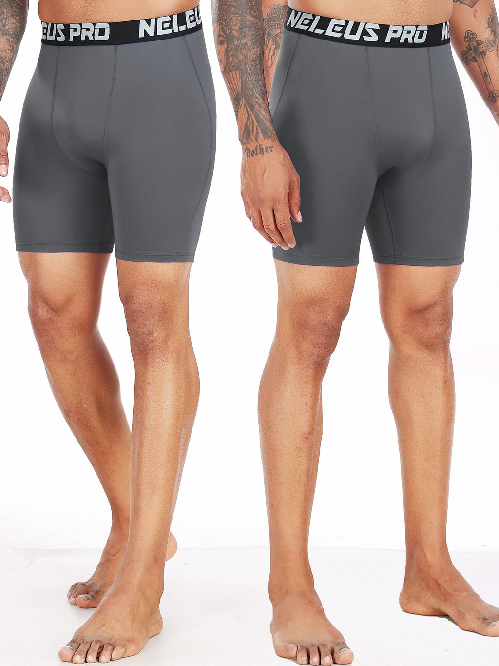 NELEUS 3 or 6 Pack Compression Shorts for Men Spandex Sport Shorts Running Athletic Workout Performance Baselayer Underwear