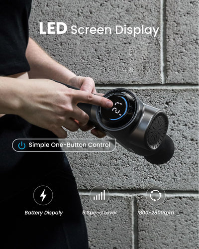 RENPHO Massage Gun Deep Tissue, Christmas Birthday Gifts for Women Men, Portable Percussion Massager for Back and Neck, Handheld Device with Carry Case, Active