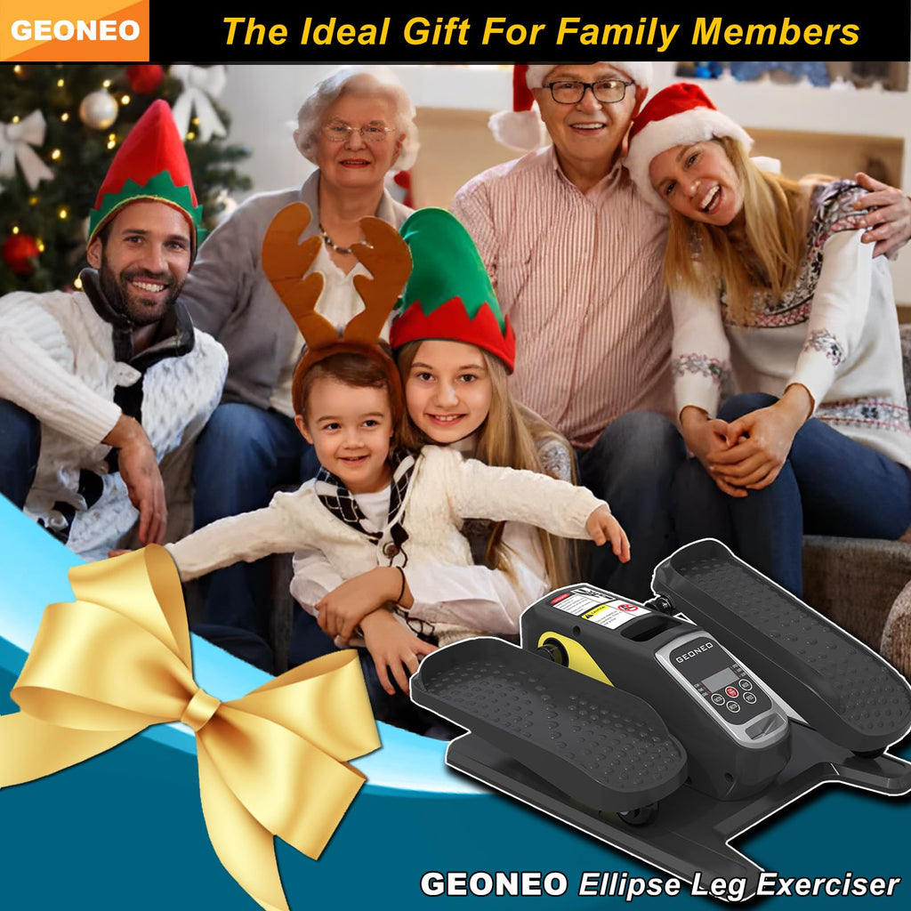 Under Desk Elliptical Machine, Electric Elliptical Exerciser for Senior, Quiet & Small Electric Seated Pedal Exerciser for Home with Display Monitor, Remote Control & 12 Adjustable Speeds