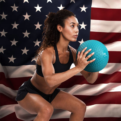 Yes4All Slam Balls, 10-40lb Weighted Ball Weight, Durable PVC Sand Filled Workout Dynamic Slam Ball for Core Strengthen