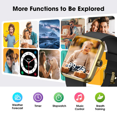 Smart Watch for Women Men, Fitness Tracker Watch with Heart Rate Monitor, Sleep, Blood Oxygen Tracker, 5ATM Waterproof Smartwatch Sports Watch Compatible with Android iOS Phones Step Calories Counter