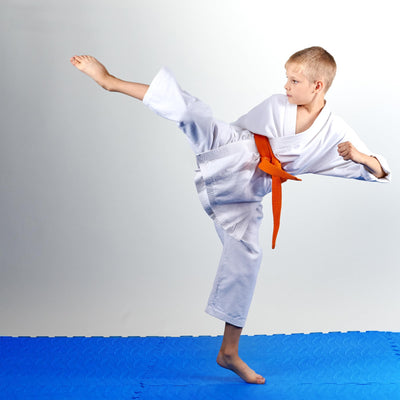 Fitvids Puzzle Exercise Gym Flooring Mat, 3/4" Thick High-Density EVA Interlocking Tiles, Workout Mat for Home Gym, Fitness Equipment, MMA, Gymnastics, 24-Piece Shock-Absorbing Exercise Mat (96 Sq Ft)