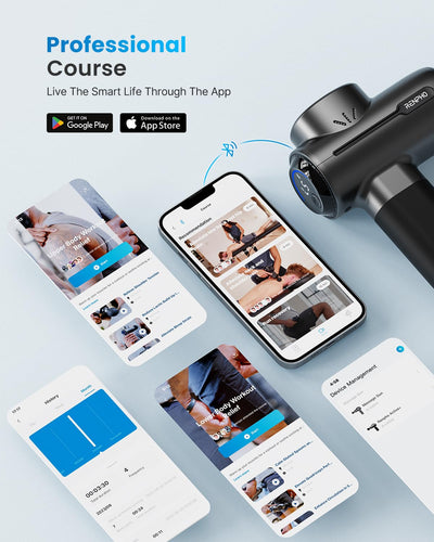 RENPHO Massage Gun Deep Tissue, Christmas Birthday Gifts for Women Men, Portable Percussion Massager for Back and Neck, Handheld Device with Carry Case, Active