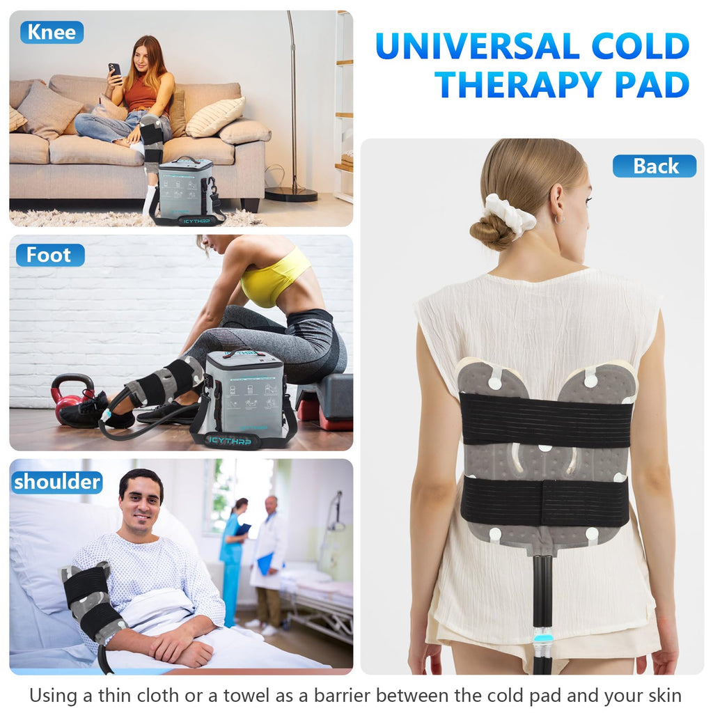 Cold Therapy Machine with Programmable Timer, Portable Ice Machine for Knee After Surgery, Knee Replacement Recovery System for Pain Relief with Compression Pad