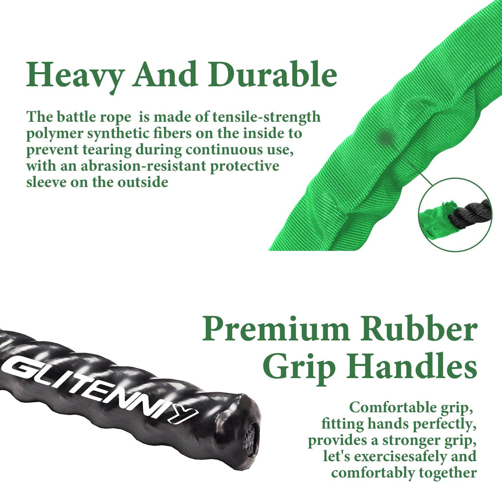 Battle Ropes Black Workout Rope 1 inch Battle Ropes for Home Gym 30ft Exercise Ropes for Working Out Heavy Ropes for Exercise Training Weighted Rope Weighted Workout Rope Battle Rope