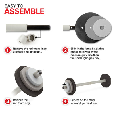 Modern Innovations Kids Weight Set (2 Pack) Toy Dumbbells, Baby Dumbbell Workout Weights, Fun Fitness and Exercise Equipment for Toddlers - Black & Gray…