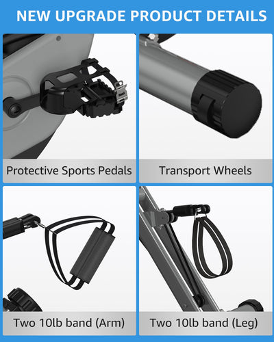 Foldable Exercise Bike Stationary Bikes for Home, 5 IN 1 Indoor Workout Bike, Cycling Bike with 16-Level Quiet Magnetic Resistance, 6.6 LBS Flywheel and 300LBS Capacity, 2025 Designed 817 X-bike