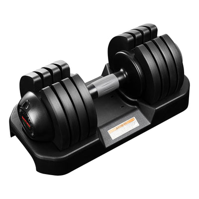 52LBS Single/Pair Adjustable Dumbbells Set Premium Rubber Coated Dumbbell Set with Secure Locking Mechanism for Safe & Customizable Strength Training