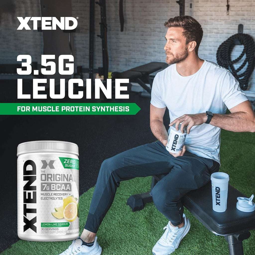 Xtend Original BCAA Powder 7g BCAA and 2.5g L-Glutamine, Sugar Free Post Workout Muscle Recovery Drink with Amino Acids for Men & Women, 30 Servings