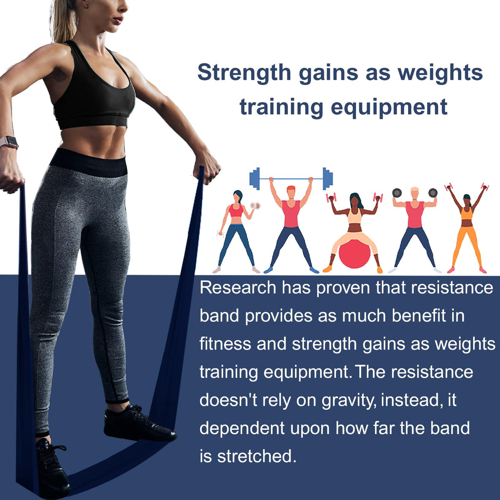 Resistance Bands,Professional Long Non-Latex Elastic Stretch Bands,Exercise Bands for Physical Therapy, Yoga, Pilates, Rehab, at-Home or The Gym Workouts, Strength Training