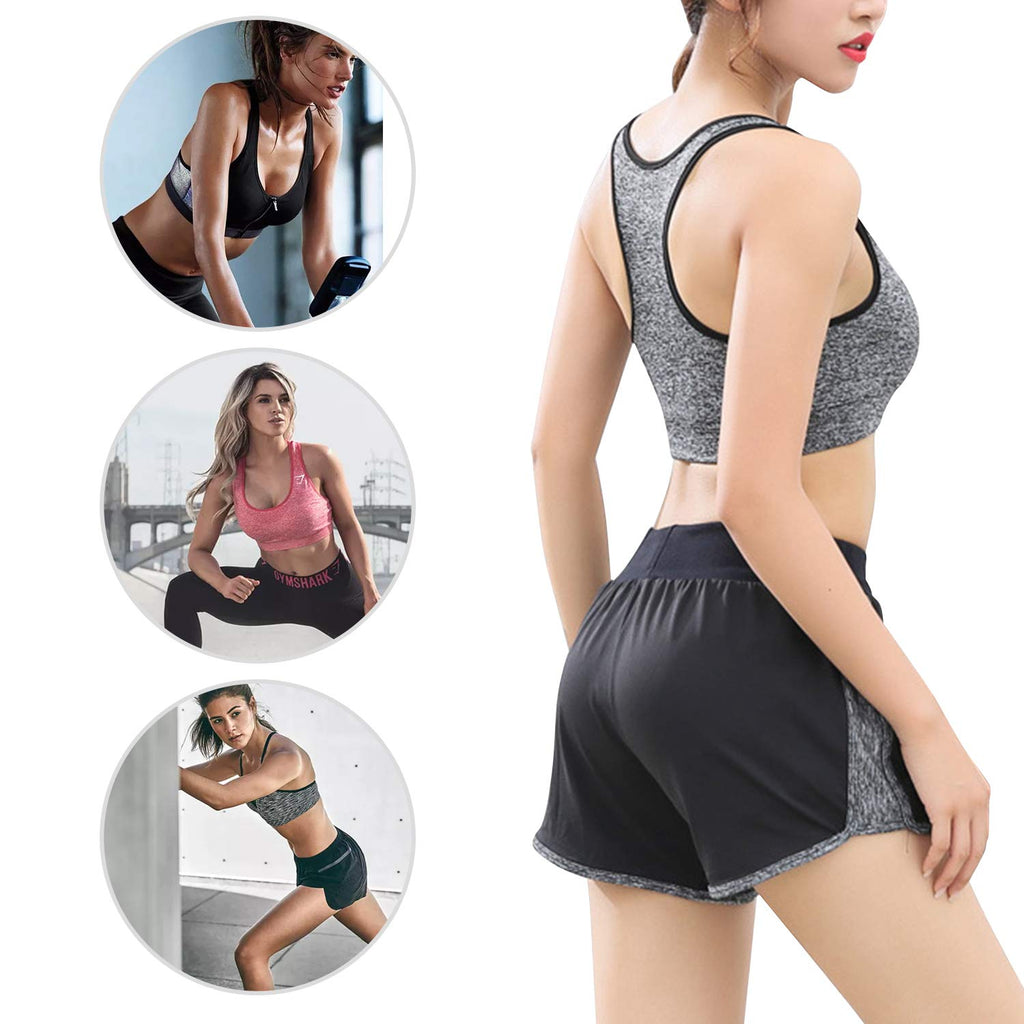 5pcs Workout Outfits for Women Athletic Sets Sport Suits Yoga Gym Fitness Exercise Clothes Jogging Tracksuits