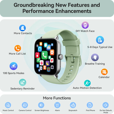 Smart Watch for Women Android & iPhone, Alexa Built-in, IP68 Waterproof Activity Fitness Tracker with Bluetooth Call (Answer/Make), 1.8" Smartwatch with Heart Rate/SpO2/Sleep Monitor, 100+ Sports Mode