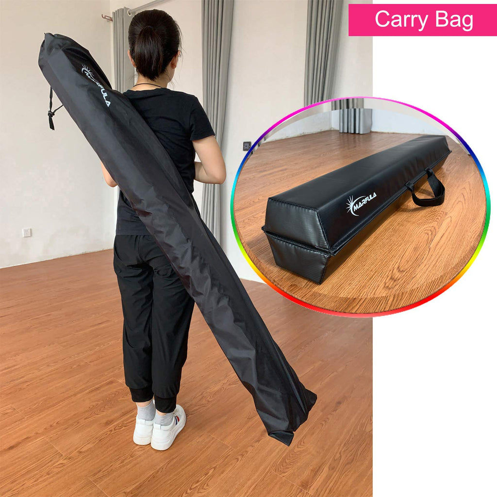 MARFULA Balance Beam - Folding Floor Gymnastics Equipment for Kids, Non Slip Base - 6 FT to 10 FT for Home Gym Use