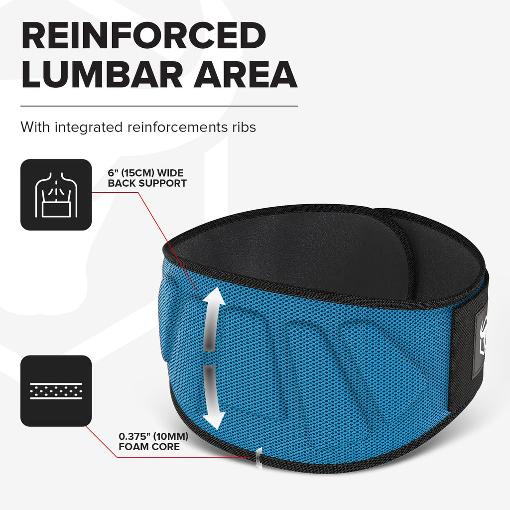 Weightlifting Belt For Men and Women - 6 Inch Auto-Lock Weight Lifting Back Support, Workout Back Support for Lifting, Fitness, Cross Training and Powerlifitng